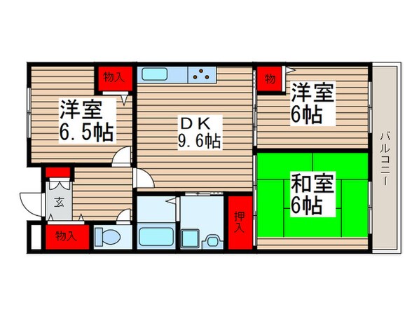 幕張本郷パークハイツの物件間取画像